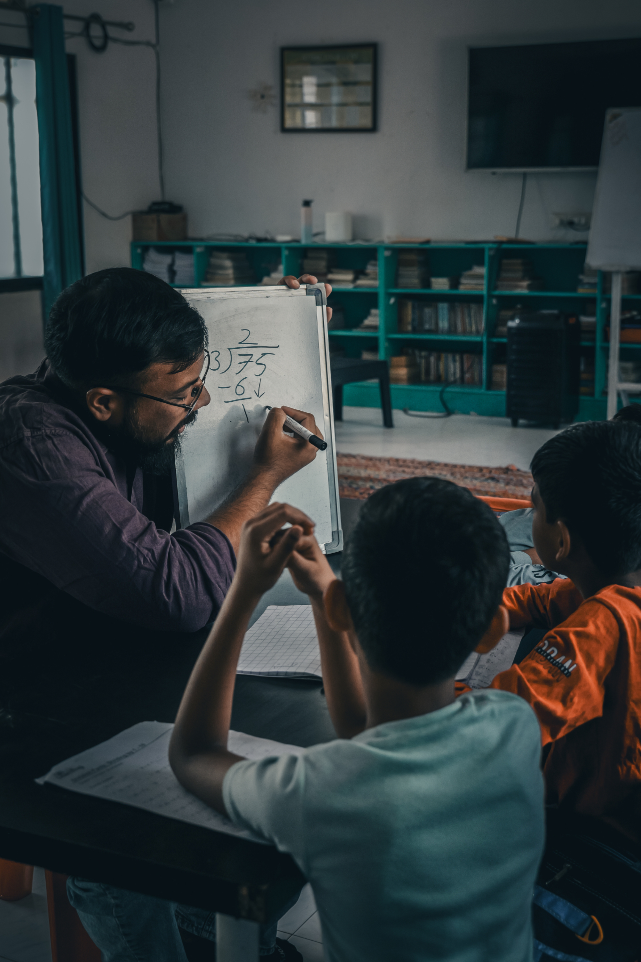 Children in a classroom — documentary frame